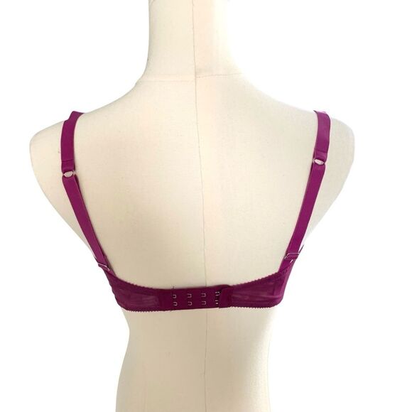 Cosabella 34F Maasai Balconette Bra Lace Embroidery Underwire Berry Pink-Multi - Picture 7 of 15